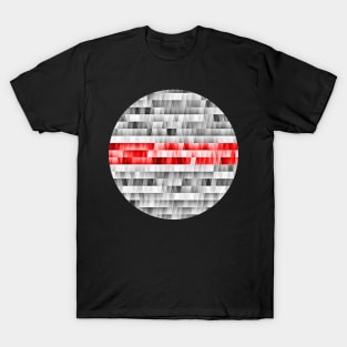 Red stripe geometric T-Shirt